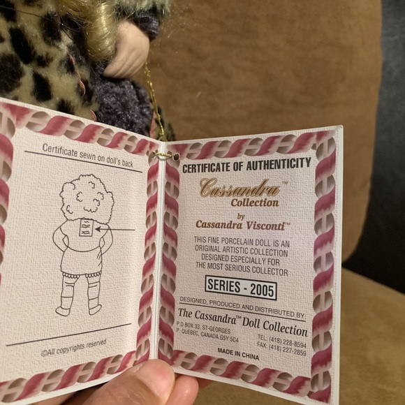 🐸Cassandra Collection C Visconti Limited Edition COA Porcelain Doll 17" - Picture 3 of 7